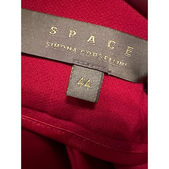 Space Simona Corsellini Womens Red Slim Fit Tapered Leg Pants Size UK 44 Italy - Picture 4 of 16